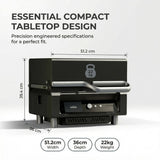 ASMOKE Essential Portable Wood Pellet Grill & Smart Smoker with 47L Premium Mini Fridge Bundle V642-XFAS-BNDL-ESS-GRL-FDG47