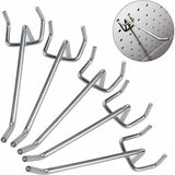 60 Pcs Metal Wall, 5 and Hardware Stores Supermarket Shelves Hooks for Panels Mounted V1237-MS-626-242