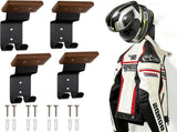 4 Pack Motorcycle Helmet Wall Mount, Helmets Holder with Double Key Hook, Hanger Gear Rack for Bike V1259-DP01-A-1027