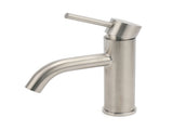 Brushed Nickel Round Curve Kitchen Laundry Basin Mixer Vanity Counter Top Faucet V1233-KRD103BS