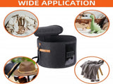 Hat box - storage boxes - Hat storage box - round - dark gray - 50 x 43 cm - felt - foldable - with V1188-NK-BOL-495
