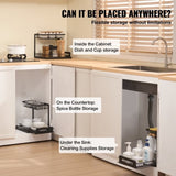 VEVOR 2-Tier Wire Pull Out Cabinet Under Sink Organizer 10.7"x14.2" Drawer Basket V952-FZSLLTGPFECSRVFBHV0