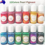 12PcS Resin Liquid Pigment Colorant Pearl Coloring Dye Epoxy Resin Colorant DIY V201-W13177949