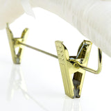 HANGERWORLD Pack of 5 Ivory Satin Padded Hangers with Clips for Skirts, Pants & Sweaters with V1258-DP02-F-301