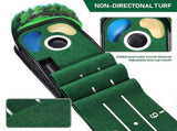 Golf Putting Mat, Dual Hazard Putting Mat, Boasts Genuine Green Speed and a Wrinkle, Indoor&Outdoor V1369-AZ3-W-09683