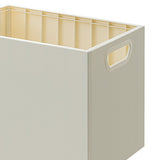 Book Storage Box with Dual Side Handles Stackable 50kg Load Bearing Multifunctional Use File Storage V1294-YM0710-3117230290111