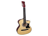 Karrera 38in Cutaway Acoustic Guitar with Carry Bag - Natural CC38-NAT