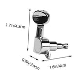 Electric Guitar Machine Heads Plated Silver Tuning Keys Durable Metal Guitar Pegs V1366-AZ2-W-27485
