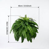 24in Artificial Boston Fake Ferns Large, UV Resistant Artificial Outdoor, Weatherproof Fake V1366-AZ2-W-14213
