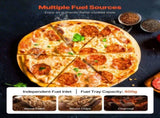 Pizza Oven Outdoor, 12" Pellet Pizza Oven, Portable Pizza-Stove with Built-in Thermometer, Wood V952-BXPSLDNZWDJBYMH4A001V0