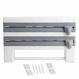 Kitchen Sauce Bottle Storage Rack Paper Towel Holder Mount Kitchen Tool Cling Film Cut Grey V1294-YM0901-JYA03048-02