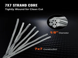 1/8 Stainless Steel Cable Railing 500ft, Wire Rope 316 Marine Grade, Braided Aircraft Cable 7x7 V952-316GSS7X700000001V0