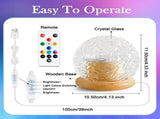 Crystal Ball Night Light Projector, 16 Colors 216 Modes RGB Water Ripple Lamp with Remote & Timer, V1107-CS-SBWXYD