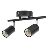 Flush Mount Ceiling Track Light Holder 2 Light Rotating Adjustable Lampholder for E27 Bulb LED Bulbs V1294-YM0703-3119230081411