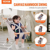 VEVOR Canvas Hammock Swing, 3 Modes Baby Swing Indoor and Outdoor with 5-Point Harness, and Tree V952-FBDCQQZYFBZYMBCRWV0
