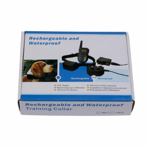 Dog Bark Collar - Vibration Sound Remote Control Rechargeable LCD Training Aid V238-SUPDZ-43836300486