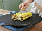 40cm Seasoned Cast Iron Induction Crepes Pan Baking Pancake Tool Pizza Bakeware V324-CS2-FLATPAN-40CM