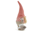 Pink Hat One-Legged Standing Christmas Gnome - Santa & Rudolph Plush Faceless Dwarf Figurine V888-ELOSUNG33263