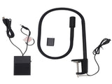 UV LED Desk Light Nail Lash Lamp with Flexible Gooseneck Clamp Foot Pedal Control Portable Glue V1294-YM0901-3119240034611