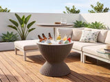 Taupe Ice Bucket Table V264-OTF-537PP-LGR-NA-1