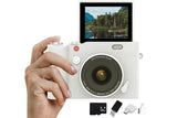 4K Digital Camera 64MP Vlogging Camera with 180-degree Flip Screen 16X Digital Zoom -White V1263-JX-7681