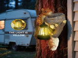 Retro Squirrel Lantern Solar-Powered Outdoor Wall Light, Solar-Powered with Light Sensor, Outdoor V1265-AU-BY25037