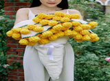 Hand-Crocheted Rose Round Blanket A versatile romantic gift that brightens everyday warmth. V1232-MGHT011