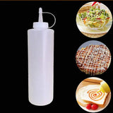Plastic Condiment Squeeze Bottles 3 Pack with Tip Caps, 32 Oz for Sauce Ketchup Mustard and Olive V1189-LC-RY-00093