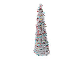 4.9ft PET Foldable Artificial Xmas Tree Sequin Pop Up Xmas Tree for Home Holiday Decoration Silver V1294-YM0901-3115240121612