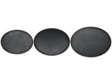3Pcs/Set 30cm 27cm 24cm Diameter Round Black Wooden Tray Tableware Dessert Fruit Tray for Home Hotel V1294-YM0901-3118210231511