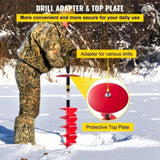 VEVOR Ice Drill Auger, 6\" Diameter Nylon Ice Auger, 39\" Length Ice Auger Bit,Auger Drill with V952-BZHSNLYC3934683TRV0