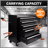 Black15 Drawer Tool Box Trolley Cabinet Storage Cart Garage Toolbox Organiser V465-95230-95237