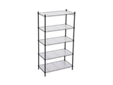 Artiss 5-Tier Kitchen Rack Shelf Shelving Unit 55x30x150CM Adjustable Metal Storage Shelves Black KR-MEL-5S-55-BK