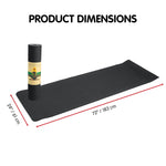 Powertrain TPE Pilates Exercise Yoga Mat 6mm - Black YM-TPE-SC-BK