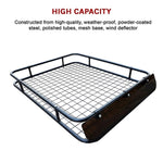 Universal Roof Rack Basket - Car Luggage Carrier Steel Cage Vehicle Cargo V63-831441