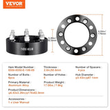 2" 6"x5.5" Wheel Spacers Wheel Adapters 6 Lug Forged Spacer 4 PCS Black V952-LSSFLP2YC6X5L87F5V0