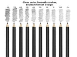 30pcs Sketch Charcoal Pencil Eraser Set Art Craft with Pouch for Drawing Sketching V1192-AZ-W-31016