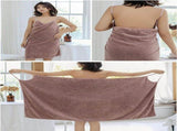Women's Purple Microfiber Sauna Wrap Towel with Adjustable Shoulder Straps V1188-MS-731-079