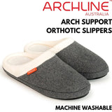 ARCHLINE Orthotic Slippers Slip On Arch Scuffs Orthopedic Moccasins in Grey Marle - EUR 38 V563-ARCHLINE-SLIPON-GRYMRL-38