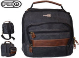 FIB Canvas Sling Bag Shoulder Strap Messenger Travel Pack w Tablet Pocket - Black V563-A1201C-BLACK