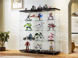 Stacked 169cm Tall Glass Display Cabinet 4 Tier DBOX1002-4-T-BK
