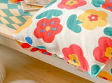 Home Bed Set 4pcs Thickened Brushed Simple Style Breathable Skin Friendly Cotton Bedding Comforter V1294-YM0716-3117220174433