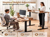Artiss Electric Standing Desk Height Adjustable Home Office 120cm Oak HASD-ET156E-SHELF-BKWD-AB