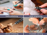 Deally Electric Engraving Pen with 37 Bits USB Rechargeable Cordless Rotary Tool for Jewelry Wood V1369-AZ3-W-16971