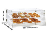 Pastry Display Case, 2-Tier Commercial Countertop Bakery Display Case, Acrylic Display Box with Rear V952-YKLMBZSJYKL2YEFSCV0