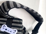 Vintage Striped Backpack Large Capacity Y2k Drawstring Bags Multi-pocket Casual Stripe Bookbags V1366-AZ2-W-18328