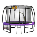 Kahuna Trampoline 12 ft with Basketball Set - Purple TRA-KAH-12-PU-BB