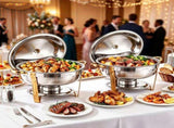 5-Star Chef 5L Chafing Dish Set 2-Pack, Food Warmer Catering Server Buffet CD-5L-DBL-SS