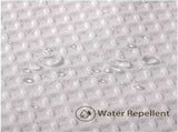 Waffle shower curtain - 80x180CM - White - With 6 plastic hooks - For bathroom and toilet - White V1188-NK-BOL-157
