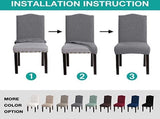 Chair Covers - 4 Pieces - Dining Room Cover - Sofa Cover - Covers for Dinings V1188-MS101-01343-1
